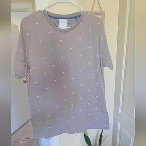 Denim & Flower Men's Tee, Palm Tree Pattern NWOT